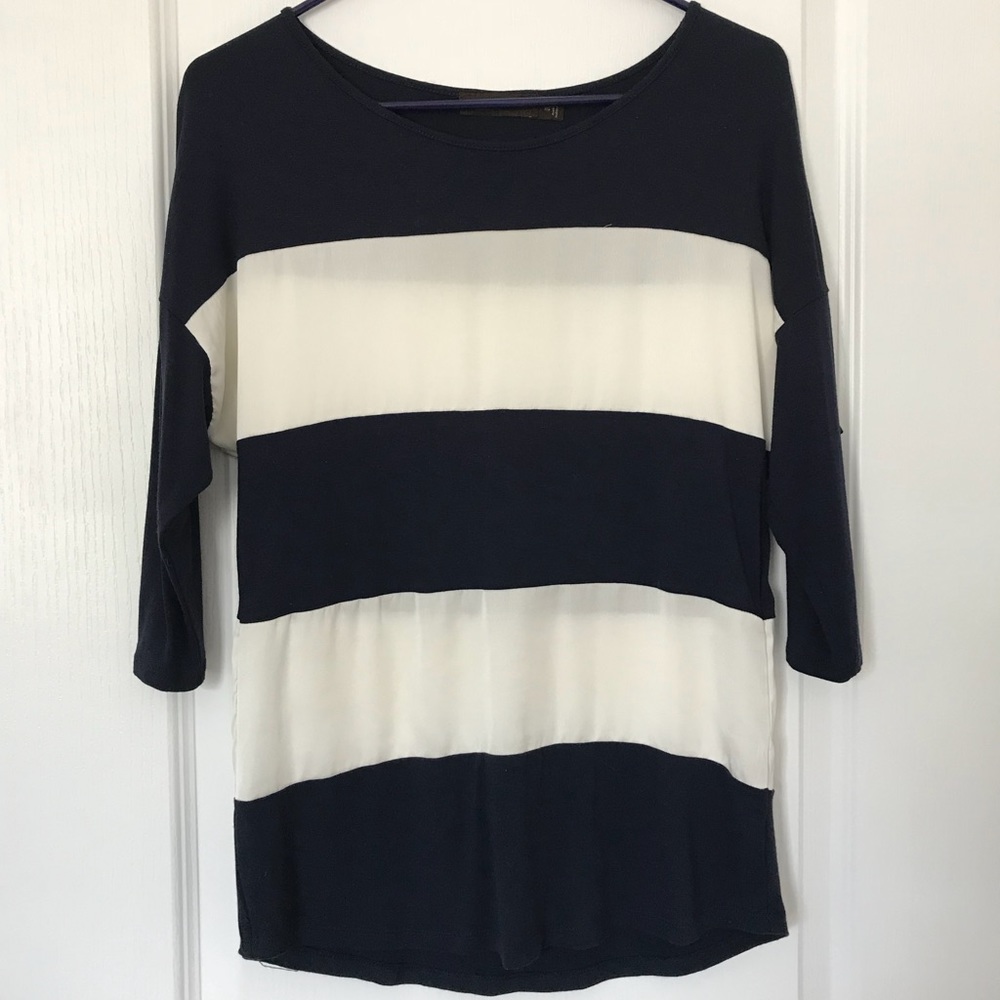 Striped quarter sleeve shirt. Barely worn!